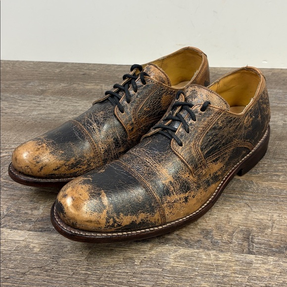 BedStu Cobbler Series Distressed Leather Oxford Shoes – French-Made Leather